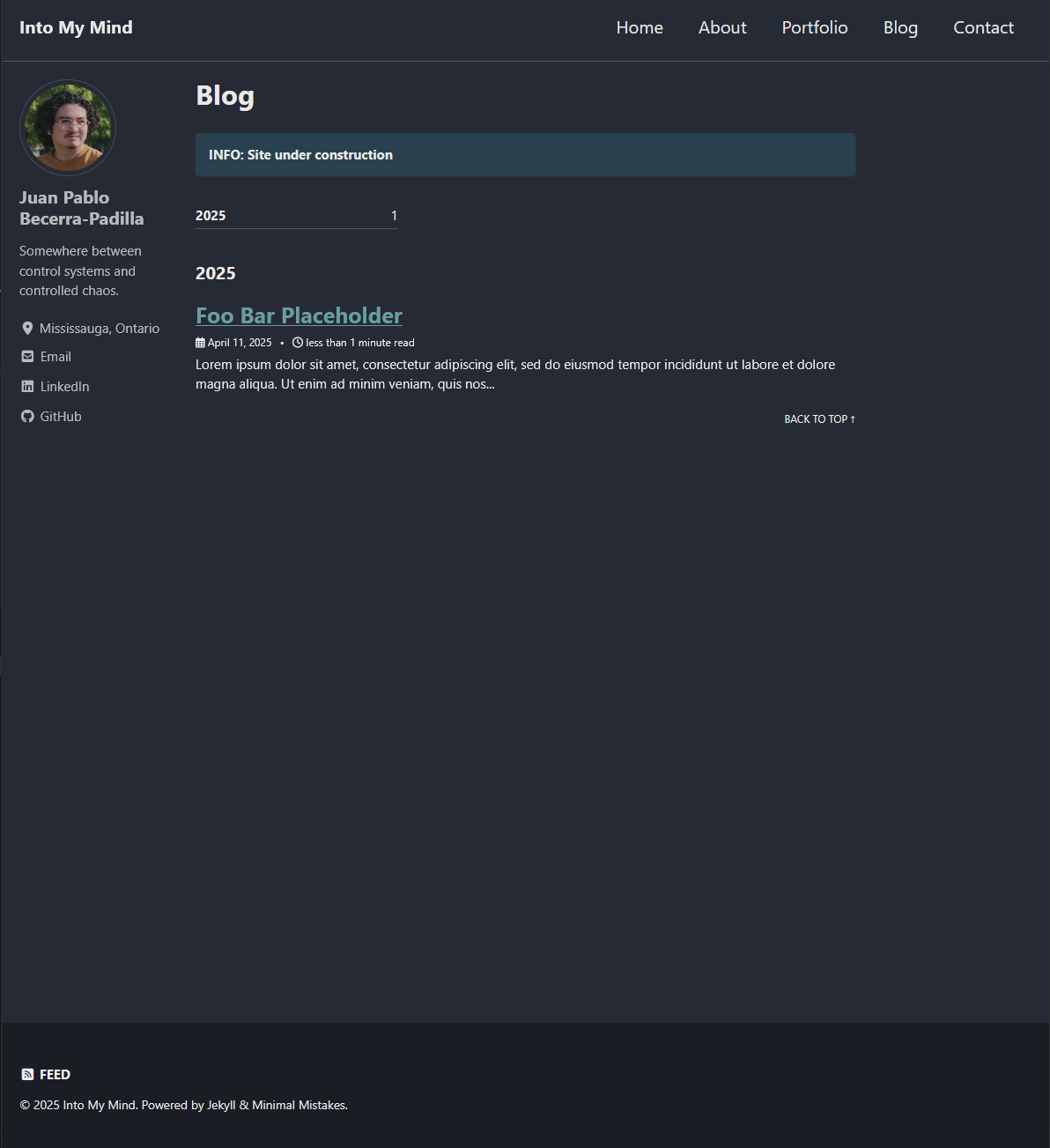 screenshot of a website splash page