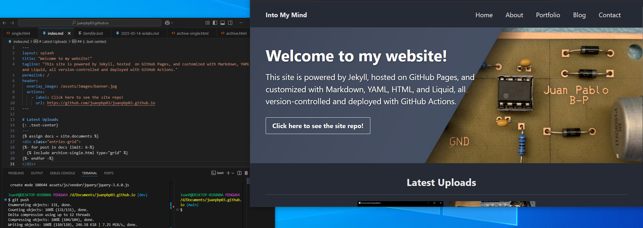 Lessons Learned, a Website Made