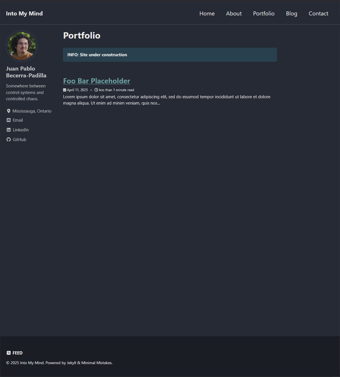 screenshot of a website splash page