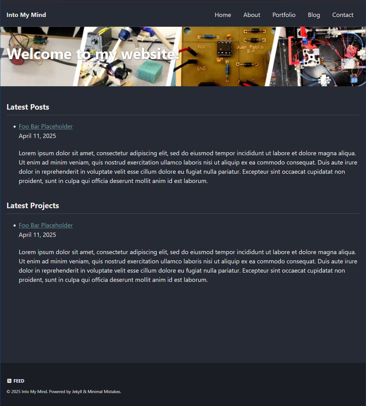 screenshot of a website splash page