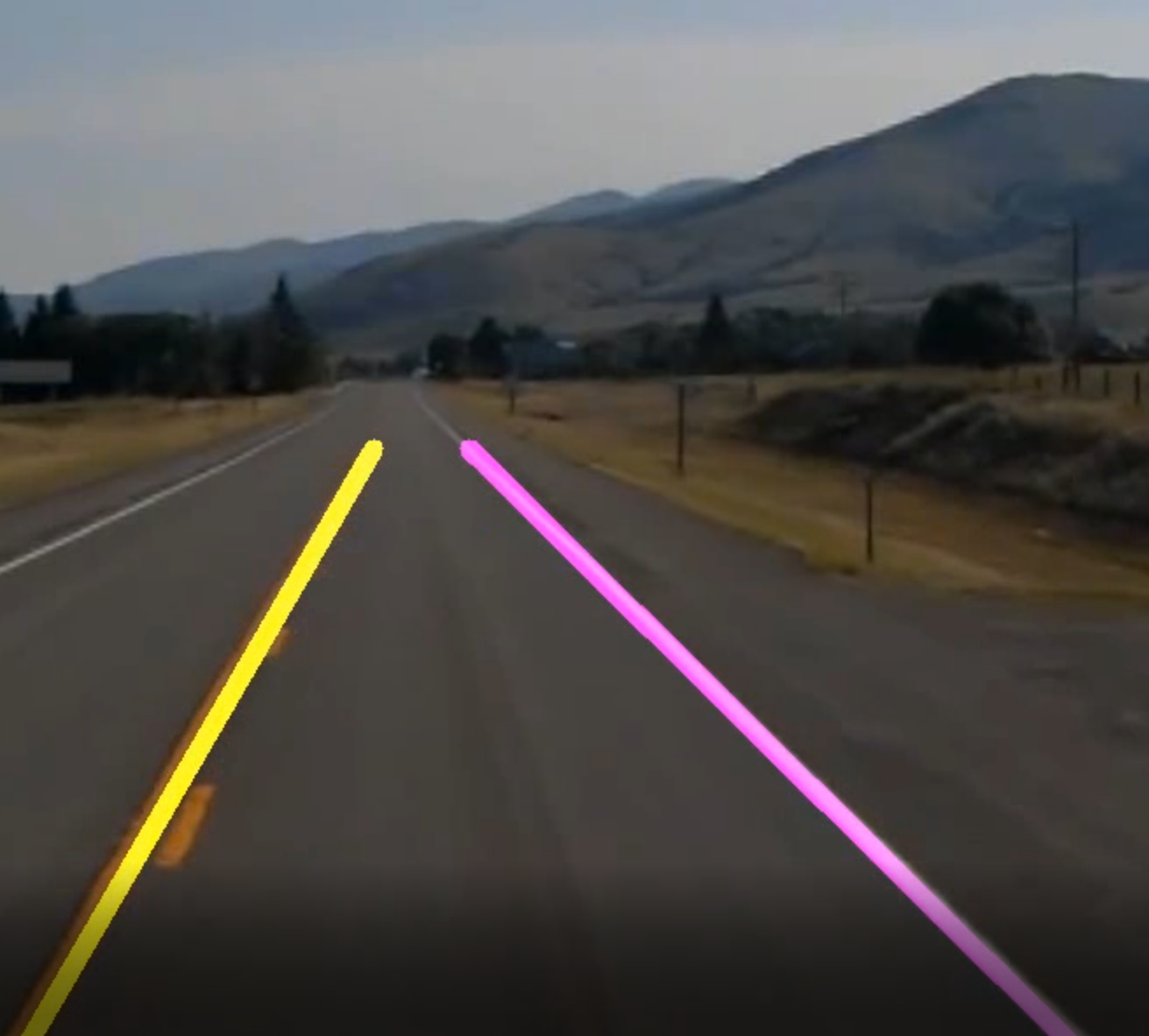 Lane detection result